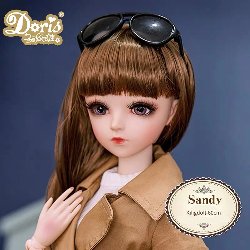 2 BJD кукла, 18 шаров, шарнирная кукла, 3D глаза, 1/3 BJD, кукла 60 см, куклы для девочек, игрушки, длинный парик, волосы для девочек, рождественский подарок - Цвет: 2
