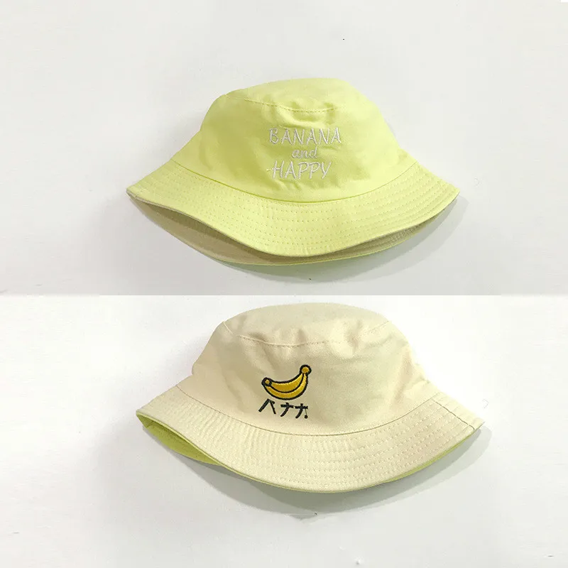 Летние 2019 двойные шапки с вышивкой фруктов для мальчиков и девочек Модная
