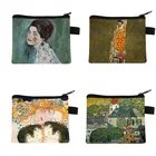 Кошелек женский с принтом картина маслом Поцелуйот Густава Климта слезы