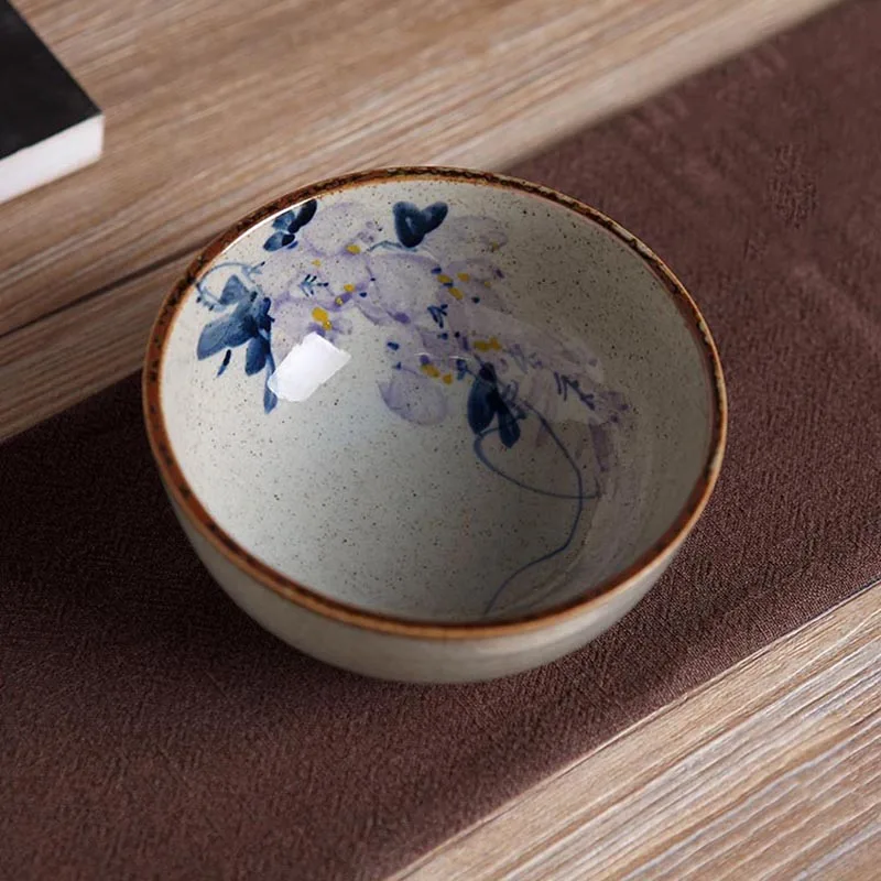 Цзиндэчжэнь ручная работа рисовые чаши подглазурная роспись растение Ramen чаша