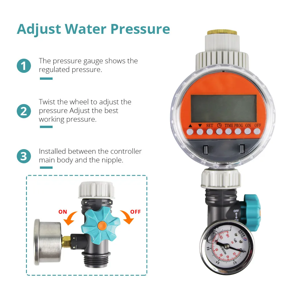Водонепроницаемый таймер полива Benexmart электронный садовый шаровой клапан