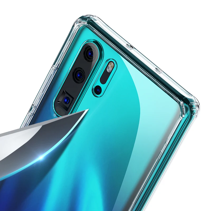 Роскошный прозрачный противоударный чехол для телефона Huawei P40 Pro P30 с защитой от