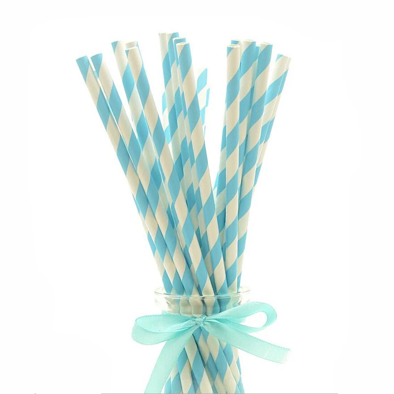 Одноразовые бумажные соломинки Микс трубочек розового золота для питья