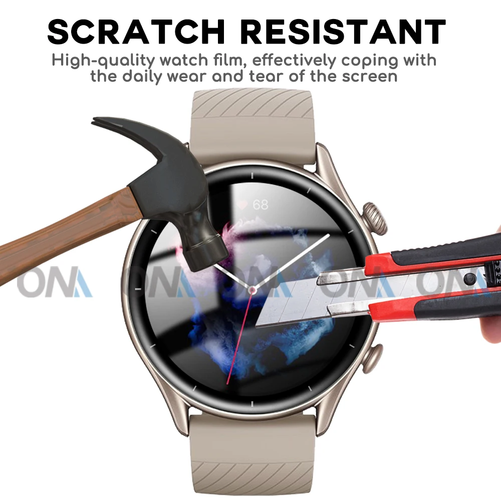 5D защитная пленка из мягкого стекла для Huami Amazfit GTR3 GTR-3 GTR 3 Pro 2 2E Smart Watch Full Cover HD