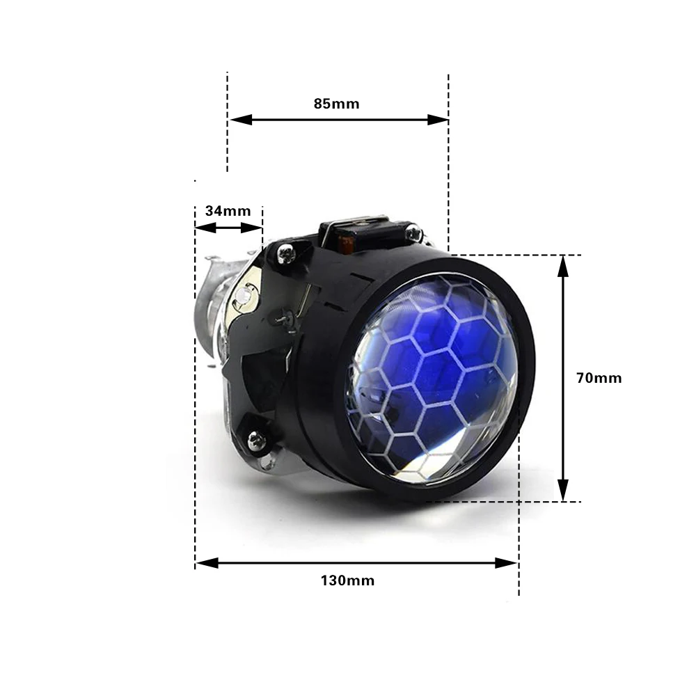 Линзы проектора Bi Xenon DRL с синим покрытием 2 5 дюйма Противоударная светодиодная