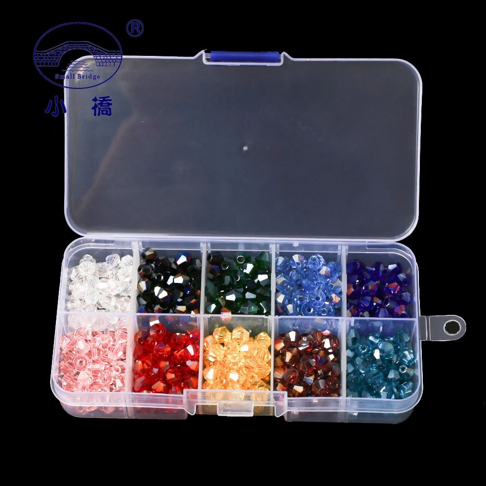 

Quality Faceted Plating Crystal Bicone Beads For Jewelry Making Diy Women Spacer Loose Mix Colorful Glass Beads 1 set 10 colors