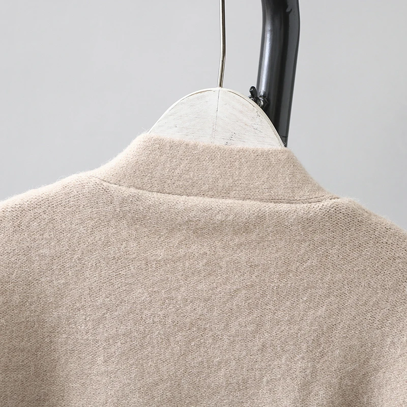 

Large Size Women's Loose V-neck Sweater 2019 New Autumn Winter Pure Color Cardigan Winter Knit Outwear Kardian Sweaters Hirkalar