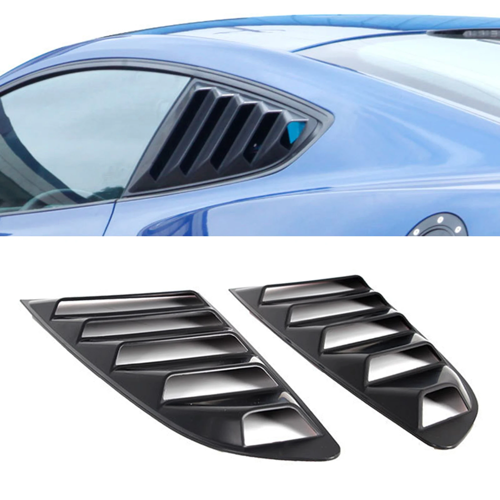 

Накладки на окна задние боковые для Ford Mustang 15-21, 1 пара