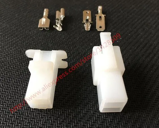 Автомобильный мотоциклетный 2-контактный разъем 10 комплектов белый АБС-пластик