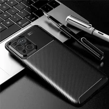 Silicone Bumper For OPPO Find X3 Case For OPPO Find X3 Case Carbon Fiber Shockproof Protective Phone Cover For OPPO Find X3