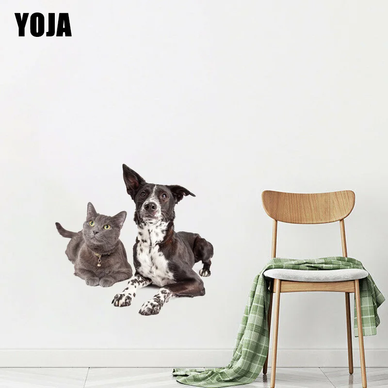 

YOJA 46,5 × 44,5 см милый сюрприз в виде кошек и собак, креативные настенные стикеры Настенные модные носки с милыми животными: домашний Декор накл...
