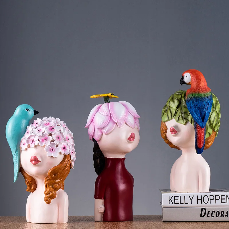 

EUROPEAN RESIN BIRD BOY GIRL ORNAMENTS HOME LIVINGROOM TABLE STATUE FIGUIRNES CRAFTS HOTEL OFFICE DESKTOP FURNISHING DECORATION