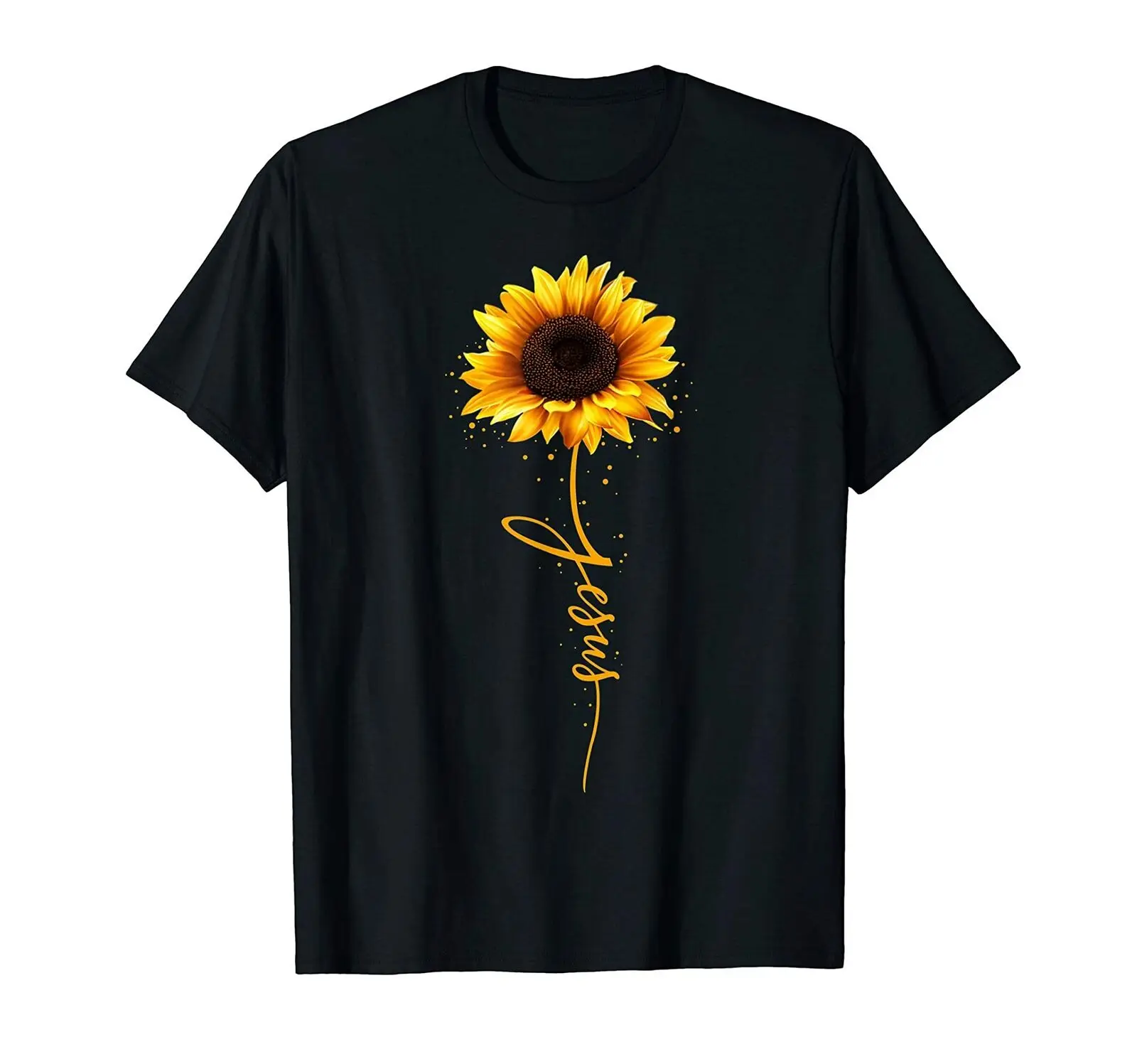 

Inspirational Jesus Sunflower Gift God Christian Flower T-Shirt Cotton Tee Harajuku Ulzzang Tshirt Gothic Punk T shirt Women