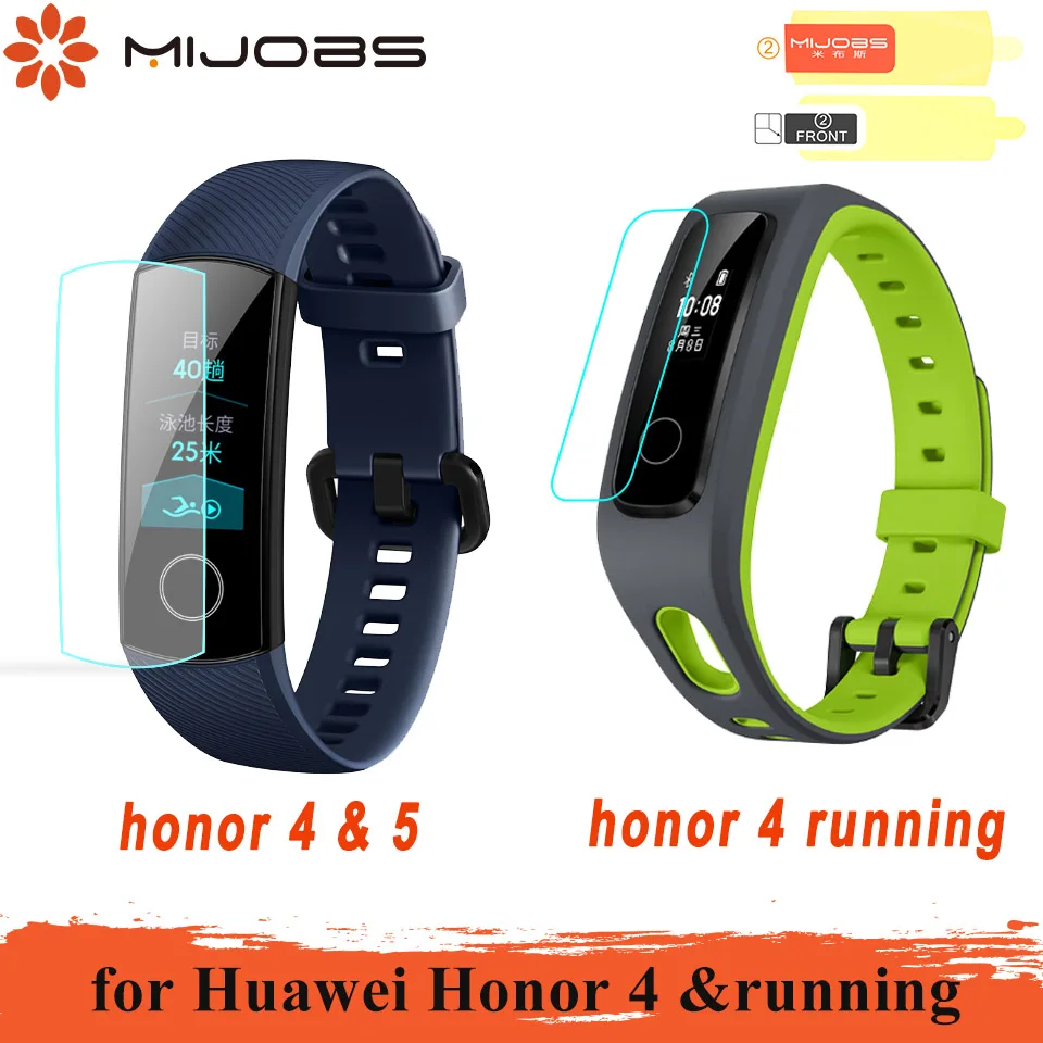 Защитная пленка Mijobs HD для Huawei Honor Band 4 5 смарт браслет из мягкого ТПУ бега