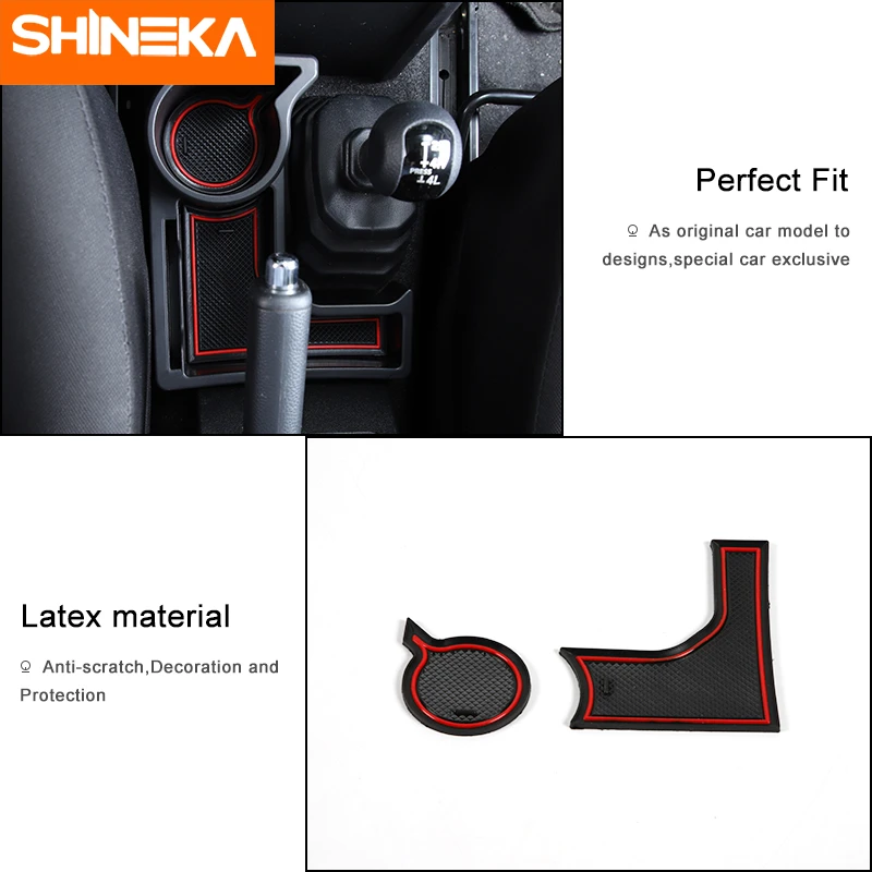 Скидка SHINEKA автомобильная коробка для хранения с переключением передач 4WD, органайзер, поднос, подставка для чашки, коврик, Нескользящие аксессуары...