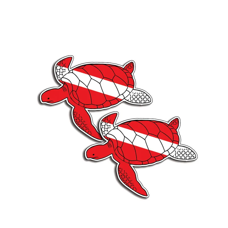 

New Color Car Sticker Decals Sea Animals Scuba Diving Down High-quality Bumper Bodywork Vinyl Car Interior KK15*12cm