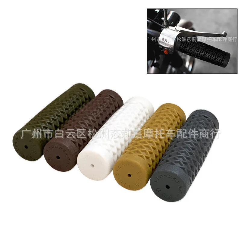

22MM 7/8" Unviersal Motorcycle Grips Retro Rubber Modified Accessories Motorbike Handlebar Creative Design Simple Installation