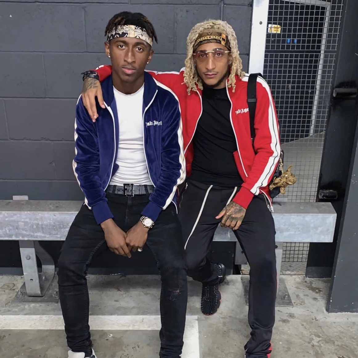 

ppalm Angels 20FW velvet and stripes men and women casual velvet sports 48512631345