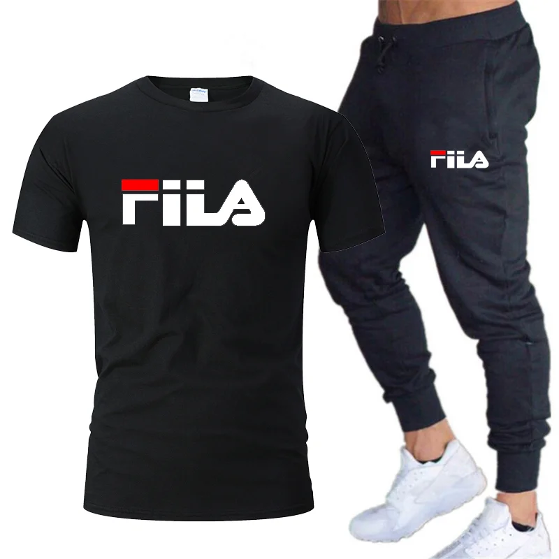 

Men's Casual men's sets Tracksuit summer men sets Two Piece Set T Shirt Brand Track Clothing Male Sweatsuit Sports Suits S-XXXL
