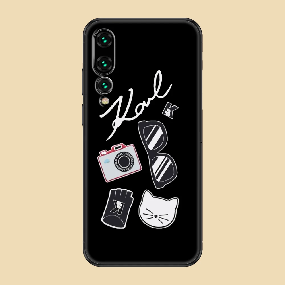

Famous German Designer Phone case For Huawei P Mate P10 P20 P30 P40 10 20 Smart Z Pro Lite 2019 black 3D hoesjes fashion funda