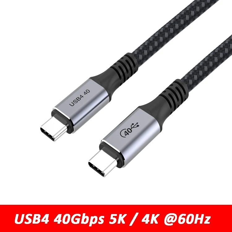 NEWUSB-Cable Thunderbolt 3 de carga r&aacute;pida para ordenador port&aacute;til, Cable de datos de 40Gbps, 100W, 5K/4K @ 60Hz, 5A, para Apple, Huawei-1