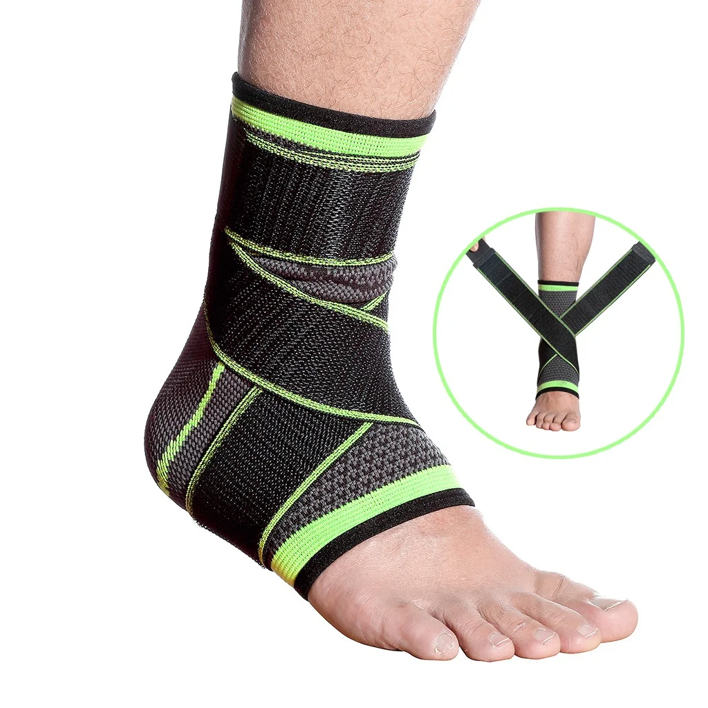 

1 PC Sports Ankle Brace Compression Strap Sleeves Support 3D Weave Elastic Bandage Foot Protective Gear Gym Fitness