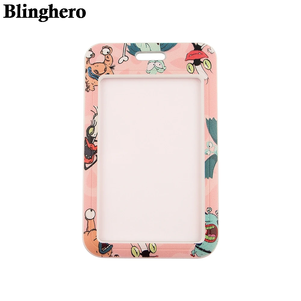 CB426 мультфильм животных Розовый шейный ремешок держатель для карт Значок