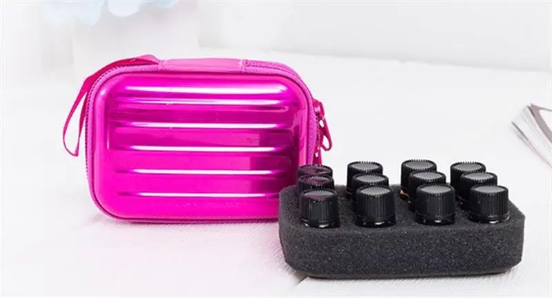 

Essential Oil Storage Case Travel Carrying Zip-Fastener Case For Store Up To 12 1mL-3mL Essential Oil Vials Bottles