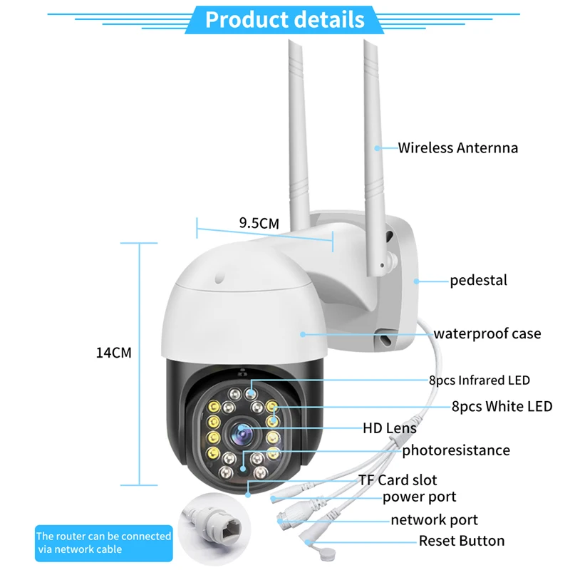 Wi Fi Tuya Smartlife с Cam Smart Home1080P PTZ IP Камера автоматическое слежение за видеонаблюдение 2MP