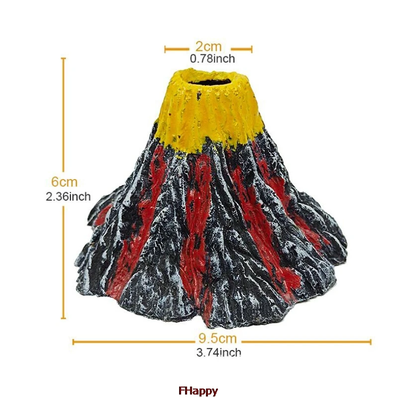 Аквариум в форме вулкана игрушка кислородный насос аквариум декор для аквариума