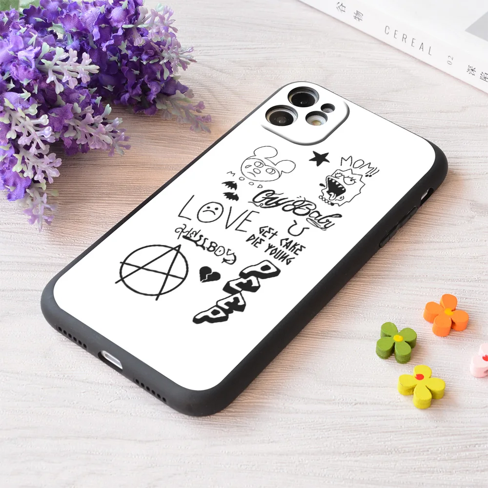 

For iPhone Lil Peep Tattoos Print Soft Matt Apple iPhone Case