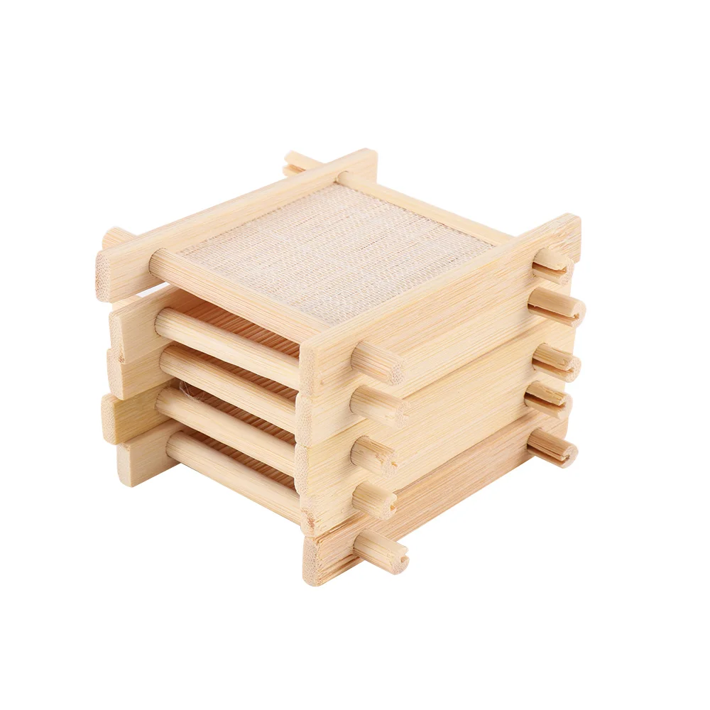 Теплоизоляционная подставка бамбуковый чайный поднос деревянные подставки