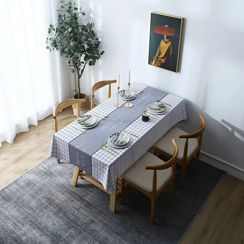 Водонепроницаемая маслостойкая Скатерть из ПВХ прямоугольная скатерть для