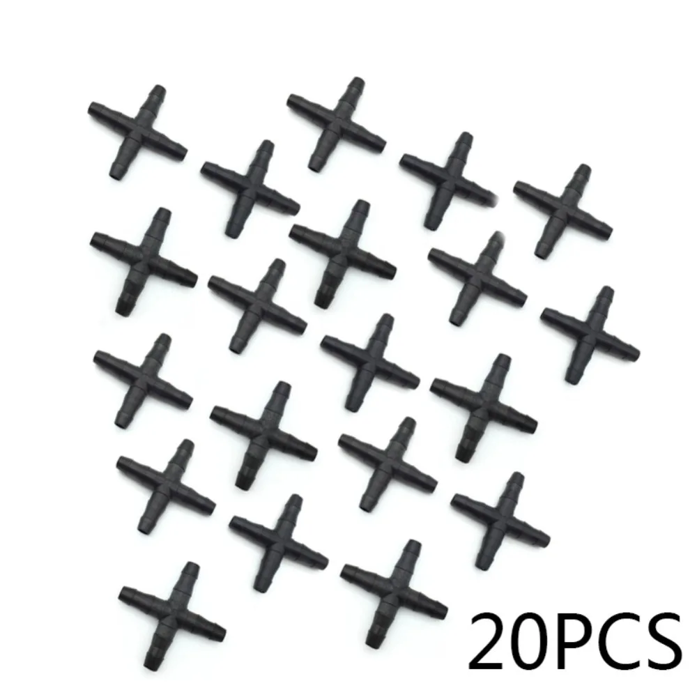 Multifuntional 20Pcs Barbed Cross Drip Bulk Automatic Garden Irrigation 4/7mm Water Hose Fitting New Arrival | Дом и сад