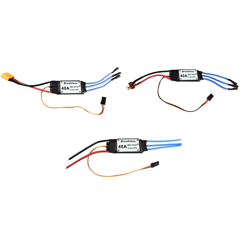 

40A ESC 2-4S Бесщеточный Регулятор скорости ESC 5 В/3A BEC для F450 450 мм S500 ZD550 прочный Квадрокоптер