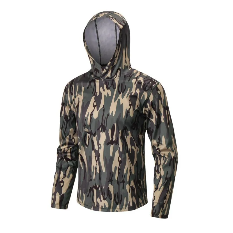 

Men Summer Sports Running Tight-fitting Stretch Fitness Pullover Print Hooded Solid Color Long Sleeve Casual Loose Fitness Tops