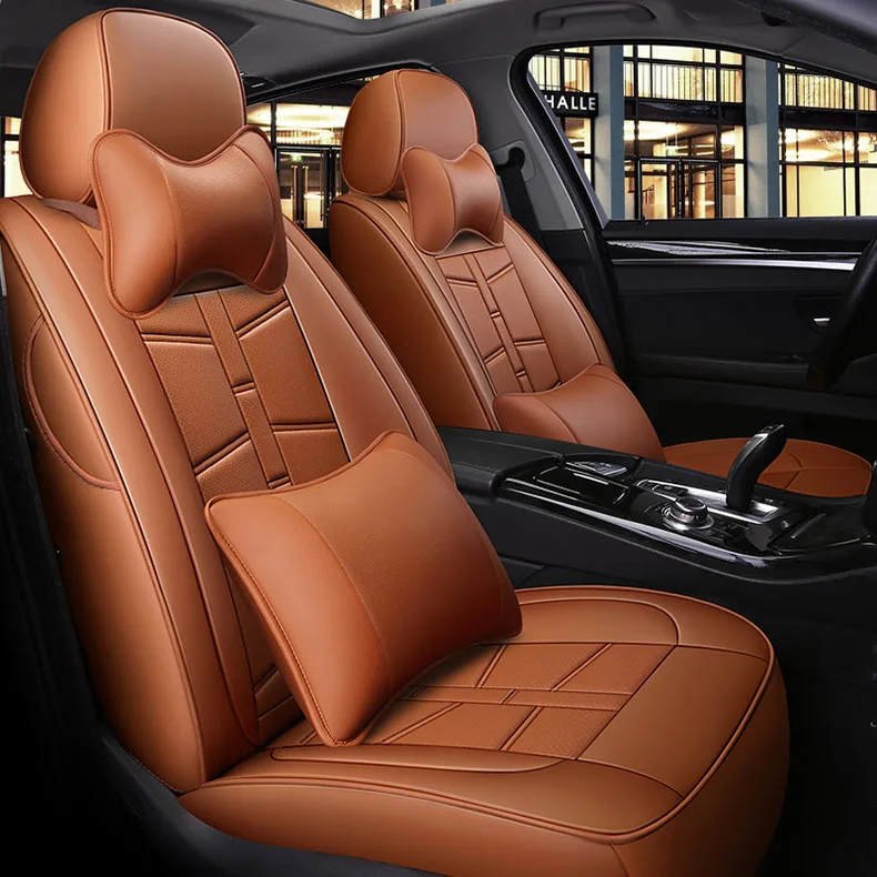 custom car seat cover leather full set for Subaru Impreza Legacy XV Forester Outback Front Rear accessories styling | Автомобили и