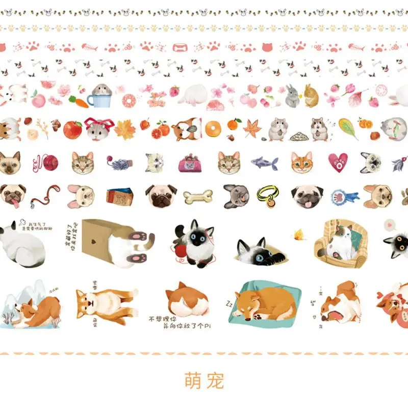 

10pcs Animal Flower Washi Tape Japanese Paper Stickers Scrapbooking Adhesive N84A
