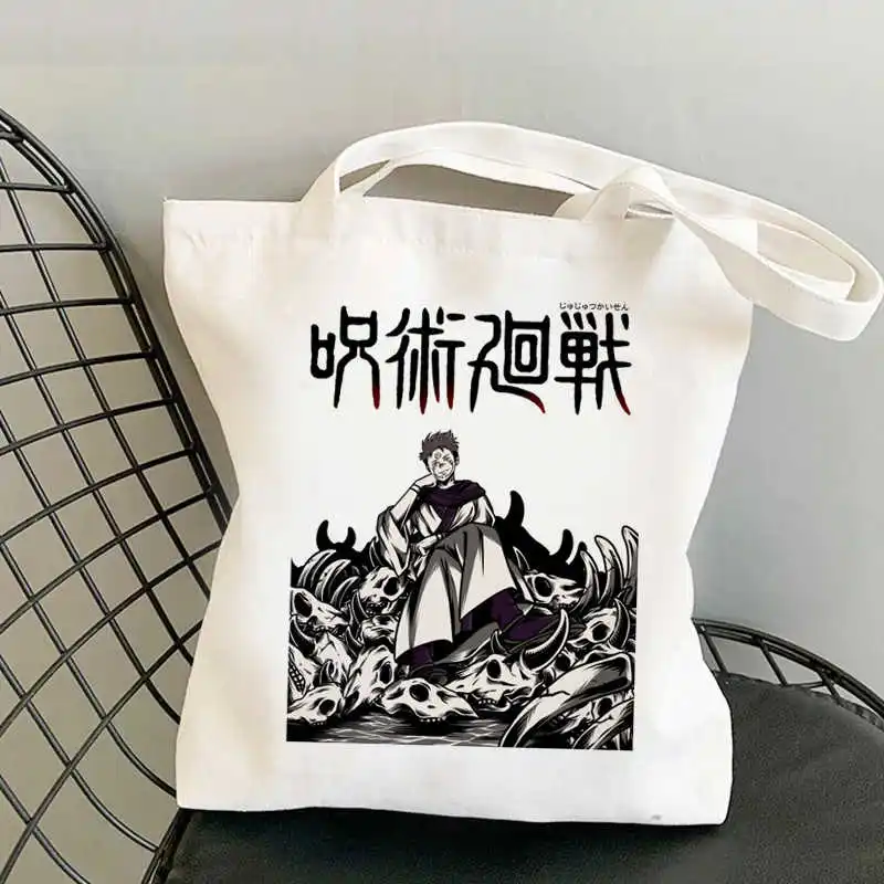 

Jujutsu Kaisen shopping bag shopping shopper canvas grocery bolsa handbag bag cloth reusable sacola ecobag sac toile