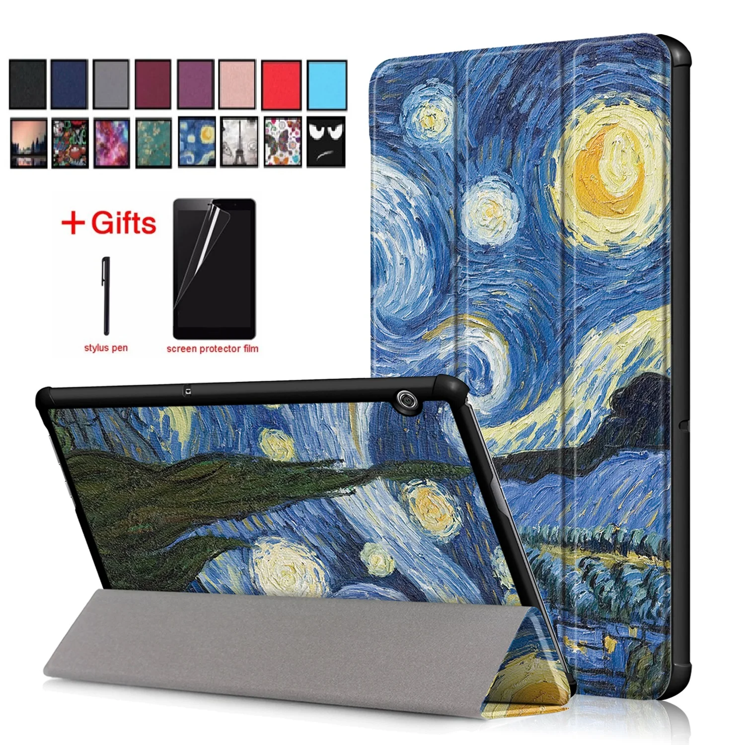 Чехол для Huawei MediaPad T5 10 чехол с откидной крышкой L09 L03 откидная подставка ретро 1