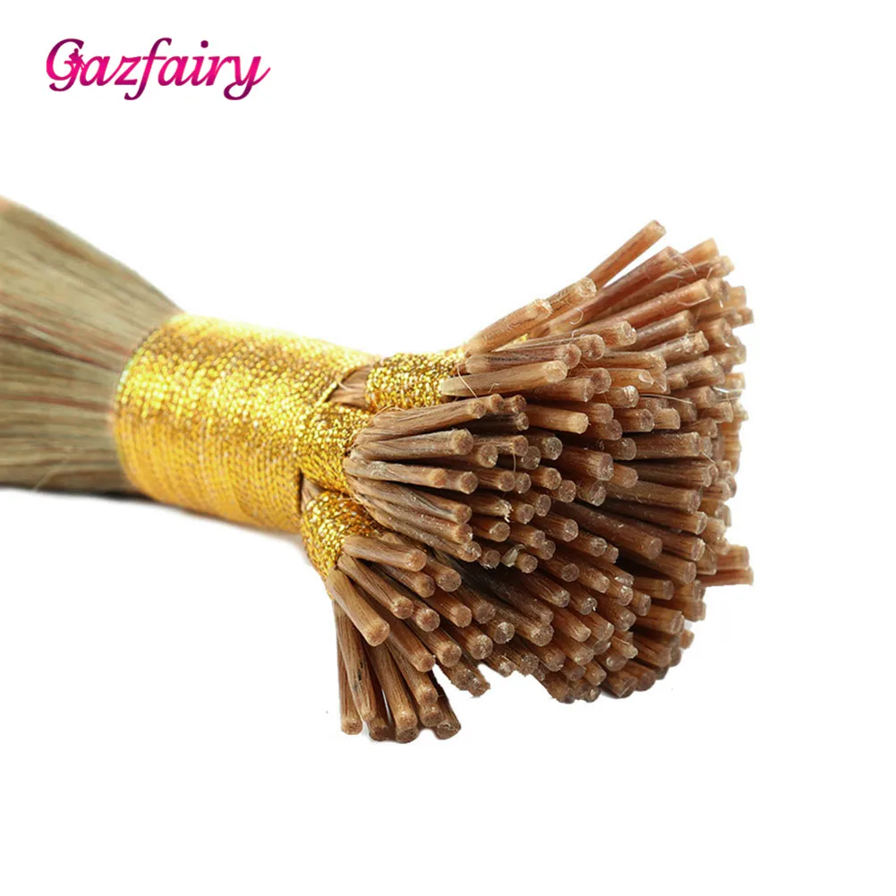 Gazfairy 18 дюймов 1 г/прядь 50 г I Tip человеческие наращивание волос фьюжн кератин Бонд