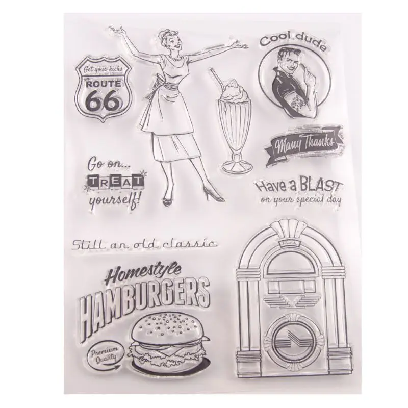 Есть взрыв силиконовый прозрачный печать штамп DIY Скрапбукинг тиснение фото