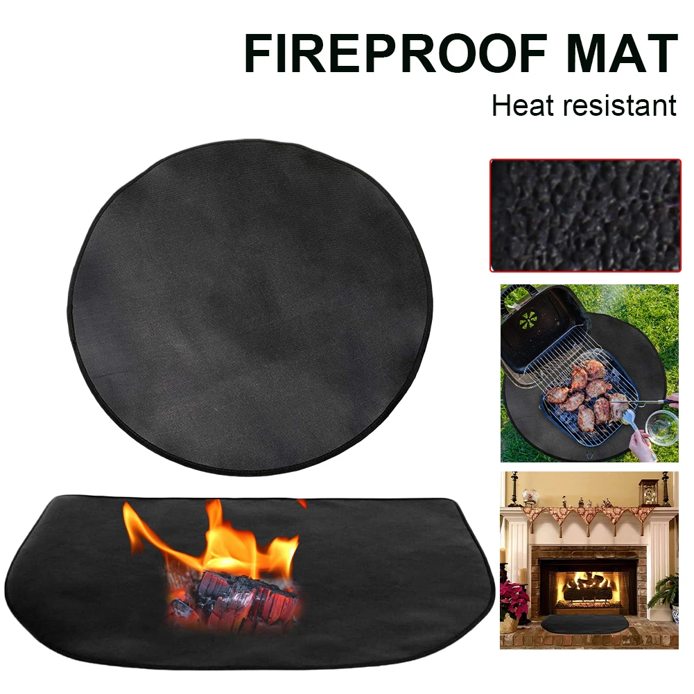 

Fire Pit Mat Durable Flame Retardant Blanket Under Grill Pad Deck Protector for Fireplace Stove BBQ Camping Grilling Equipment