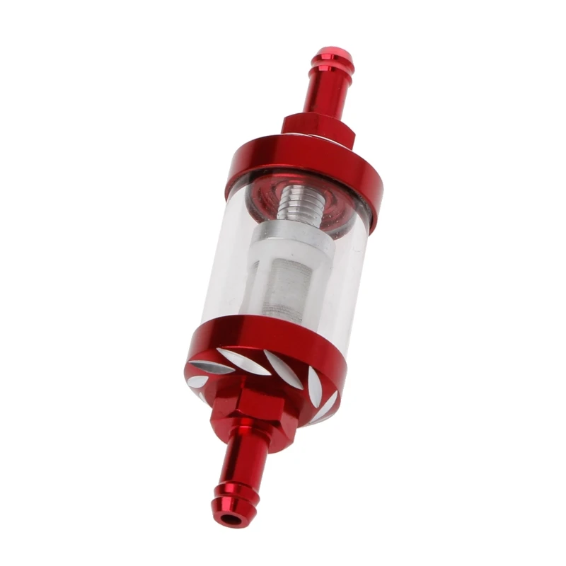 

CNC 8mm Gas Fuel Filter Scooter Universal Aluminum Clear-View For Motor Dirt/pit