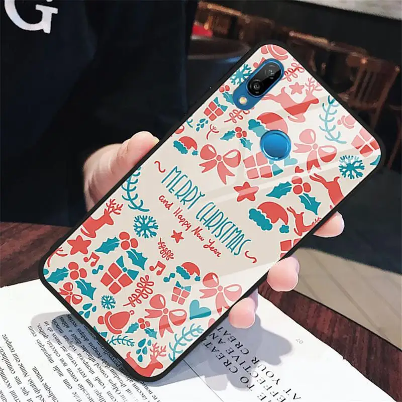 sddhdzs Счастливого Рождества модный Рождественский чехол с лосем для huawei P30 P20 Pro Lite P20 Lite mate 30 20X10 9 Pro Lite чехлы с закаленным стеклом - Цвет: sddhdzs