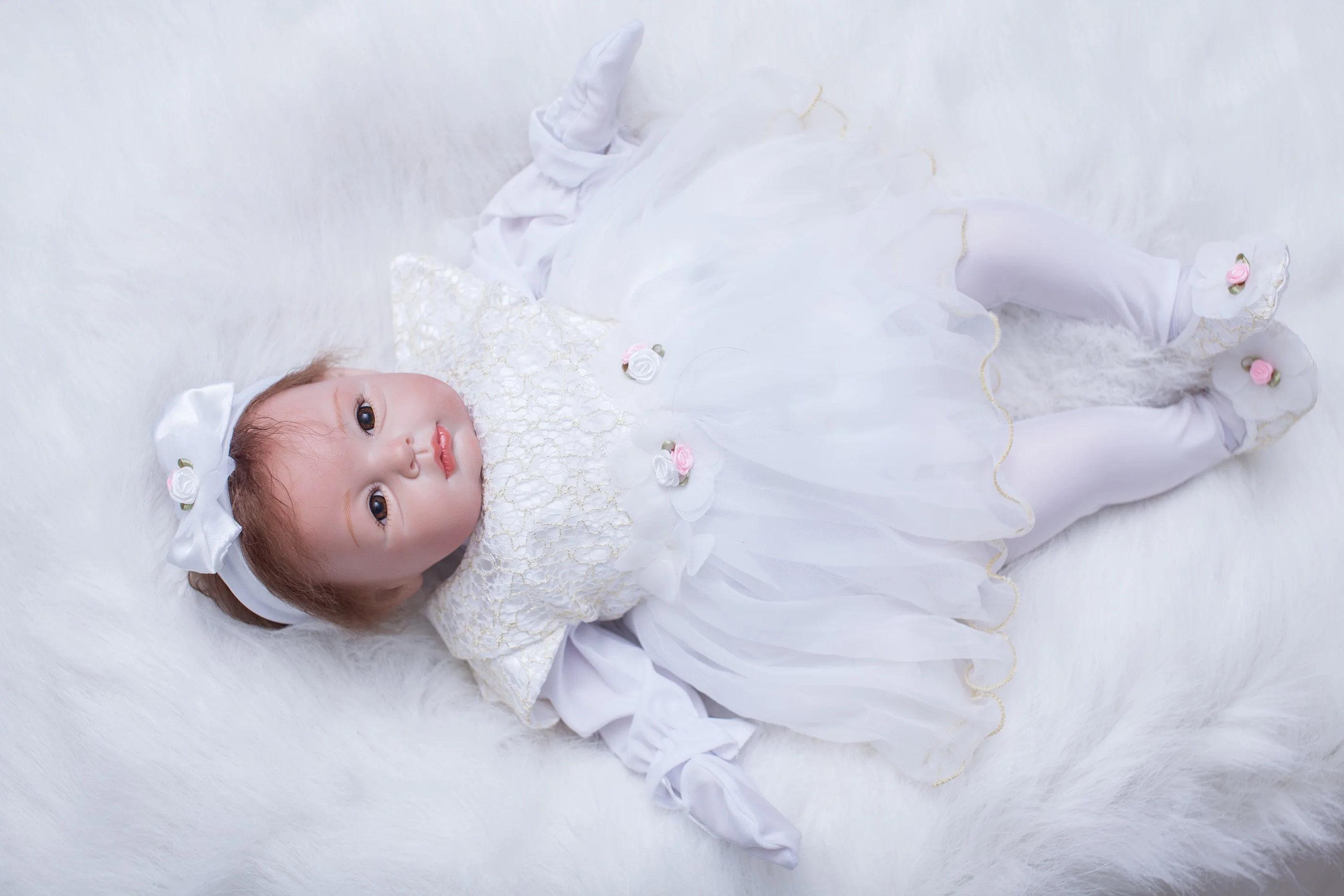 

Otarddolls 22inch 55cm Baby Dolls Reborn Doll Toy For Kids Accompany Cute Vinyl Plush doll Girl Lifelike Kids Toys Gift