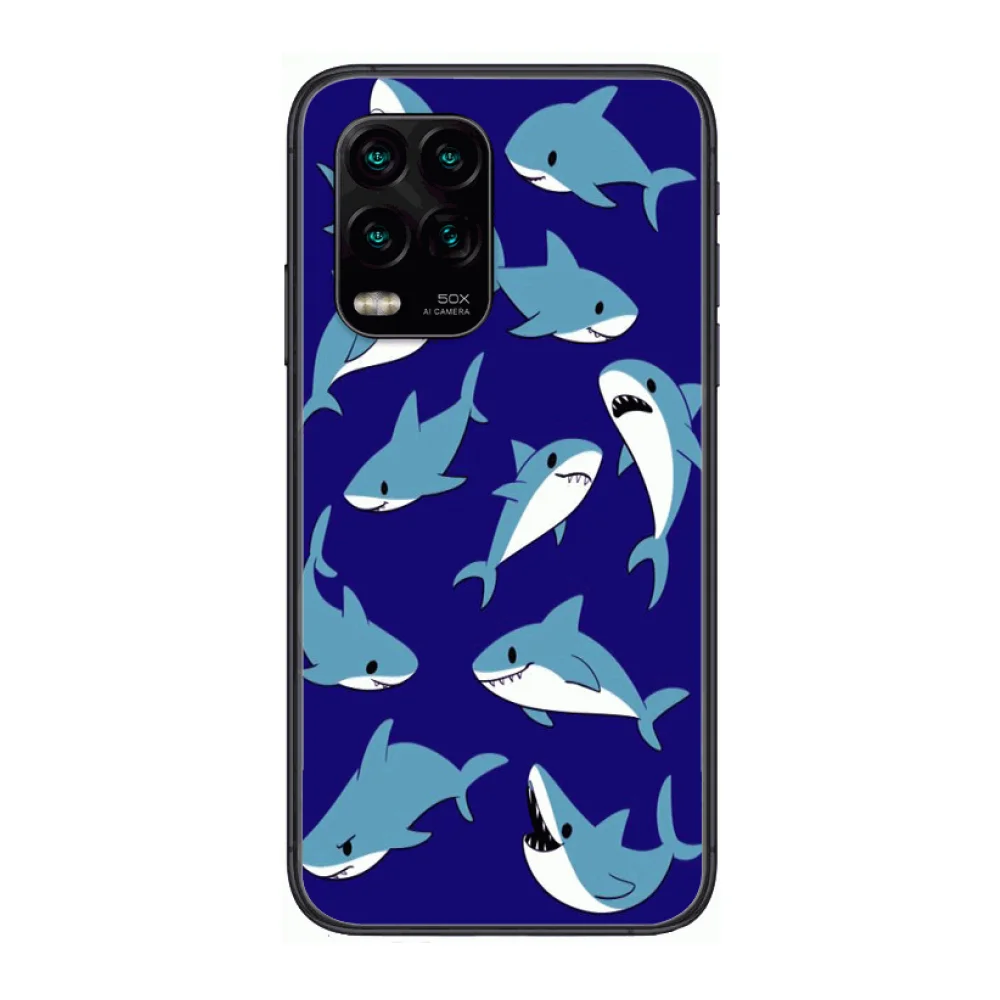 

Shark Shockproof Phone Case For xiaomi Redmi Note 9S 8 7 6 5 A Pro T Anime Black Cover Silicone Back Pretty senior