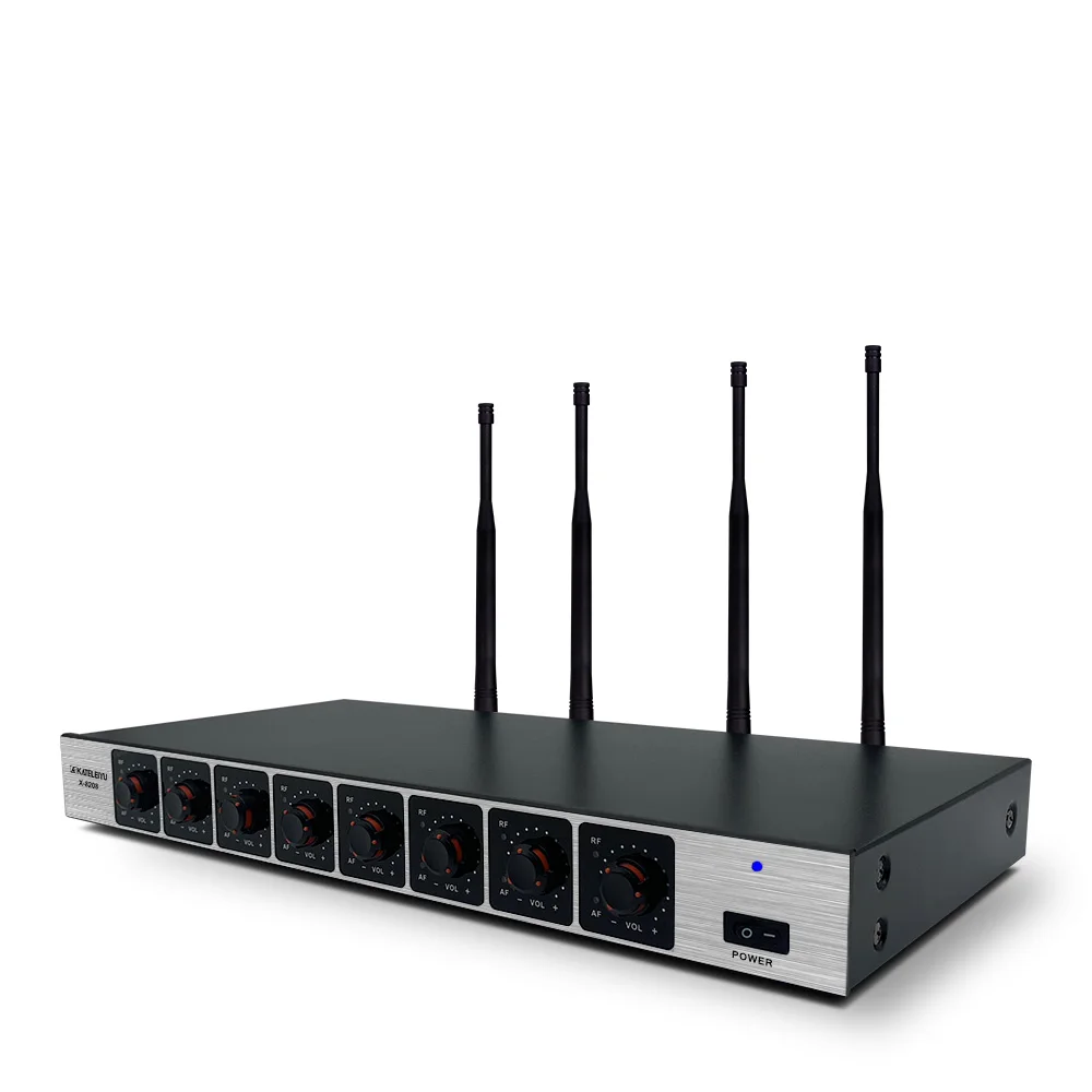 Профессиональный X-8208 микрофон UHF Система 8 кожа цветная гарнитура микрофон для большой конференции сцена, караоке производительность