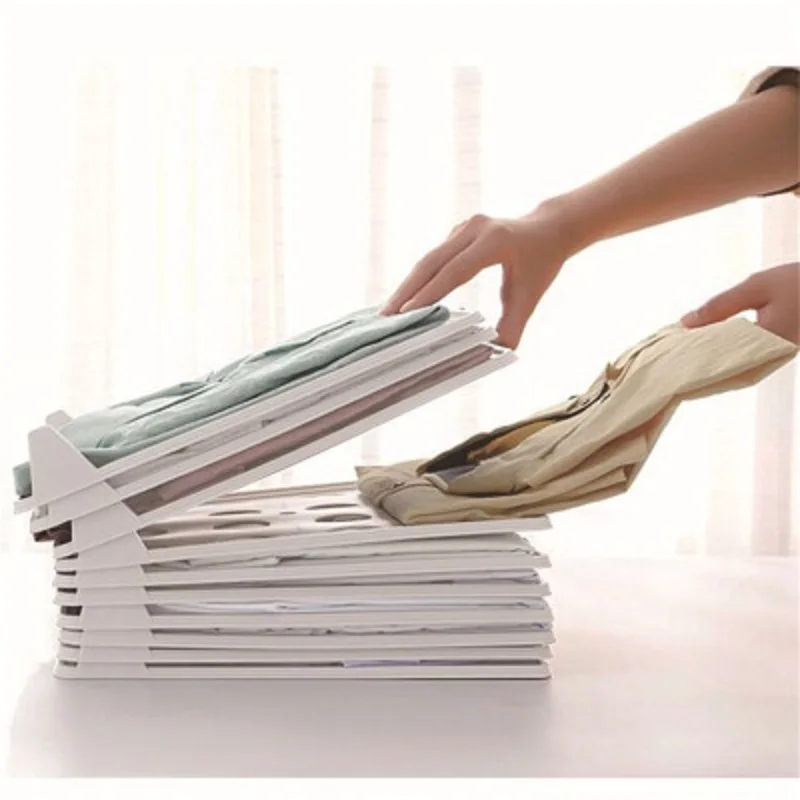 

K-STAR Home Organizer Tools Clothes Folding-free Plastic Stacking Board Storage Board T Shirt Folding Board Storage Rack 2023