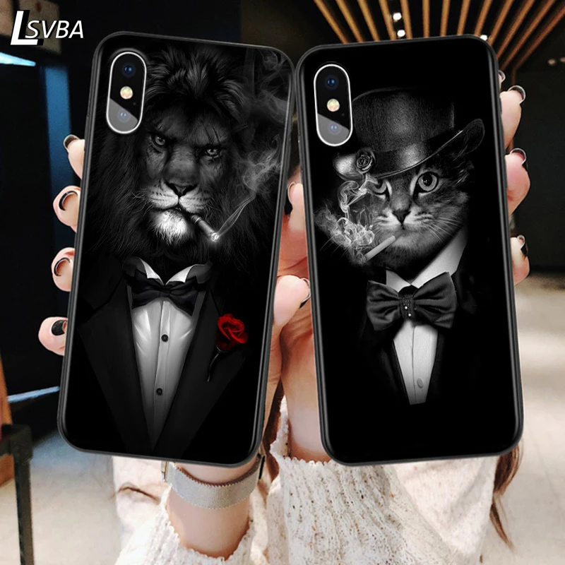 Силиконовый чехол для телефона мужской костюм галстук-рубашка Apple iPhone 11 Pro XS Max X XR